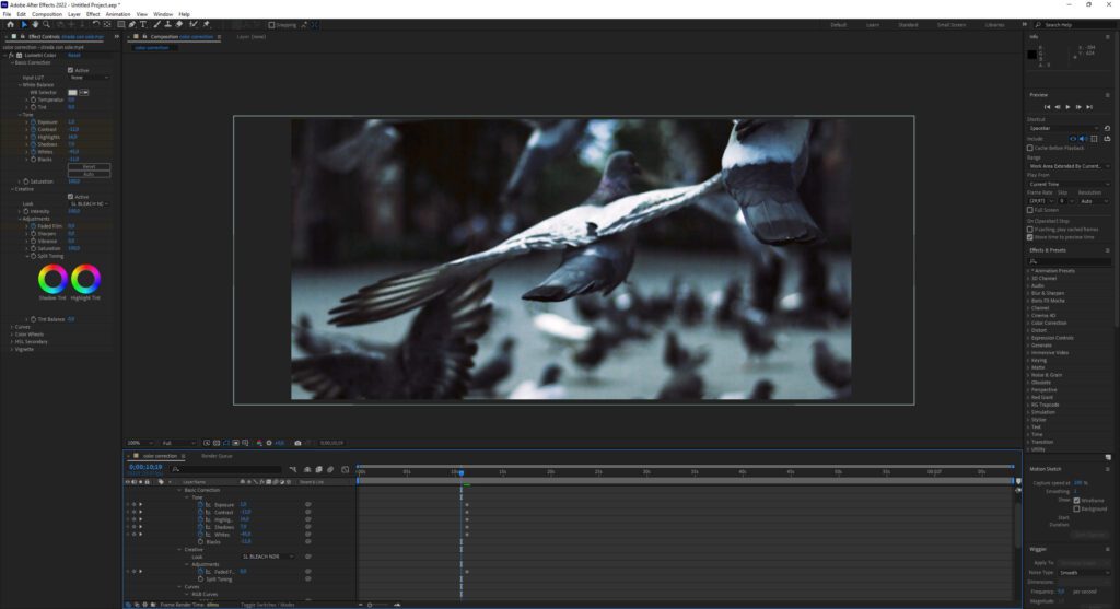 Fotogrammi chiave di After Effects per la post produzione video