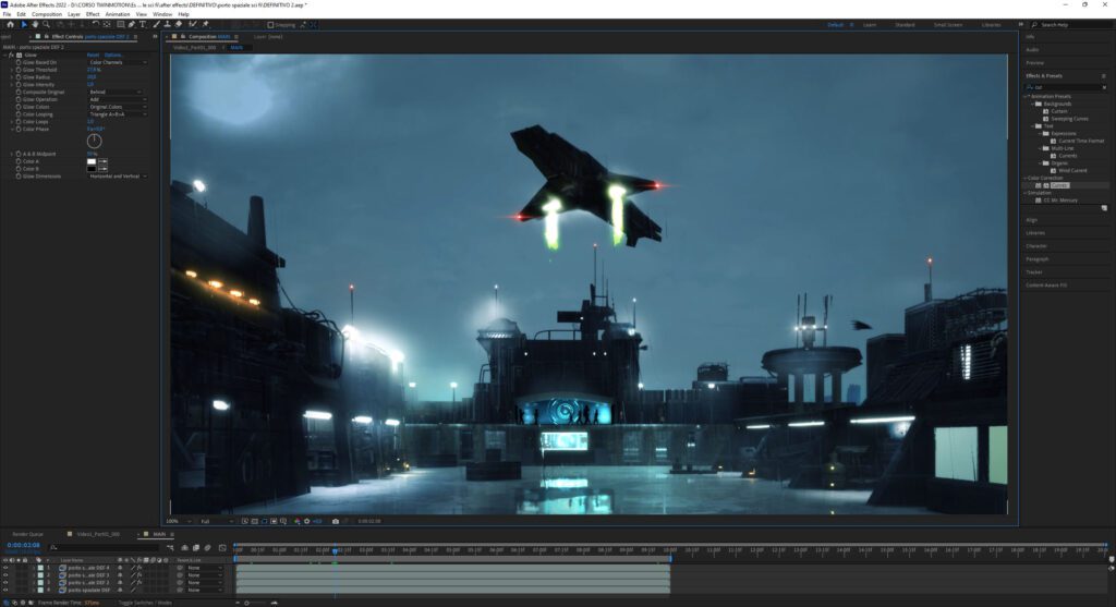 Post produzione video per animazioni 3D e motion graphics con After Effects 1