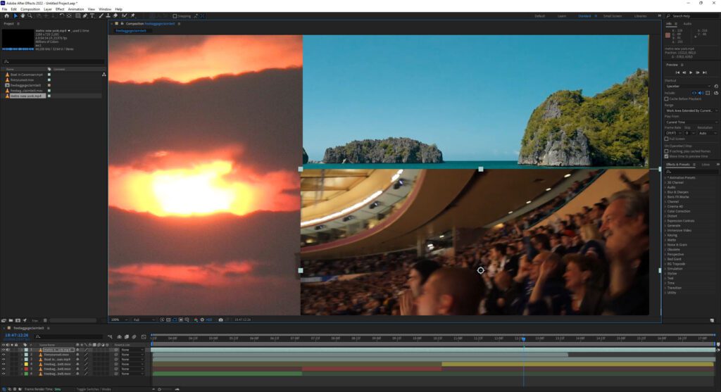 Utilizzo dei livelli di After Effects per il montaggio video