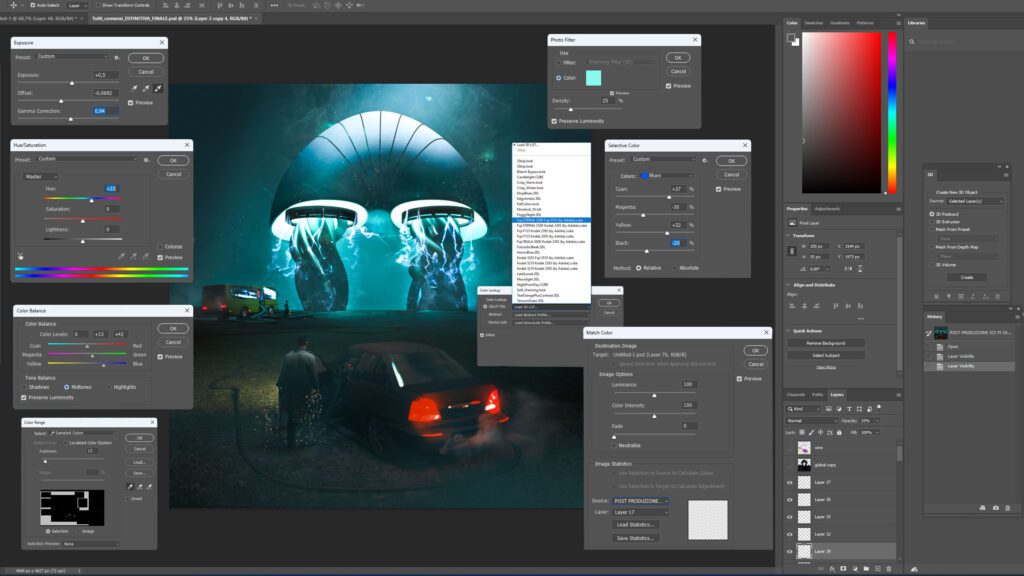 Comandi post produzione avanzata con Photoshop e sensazioni visive