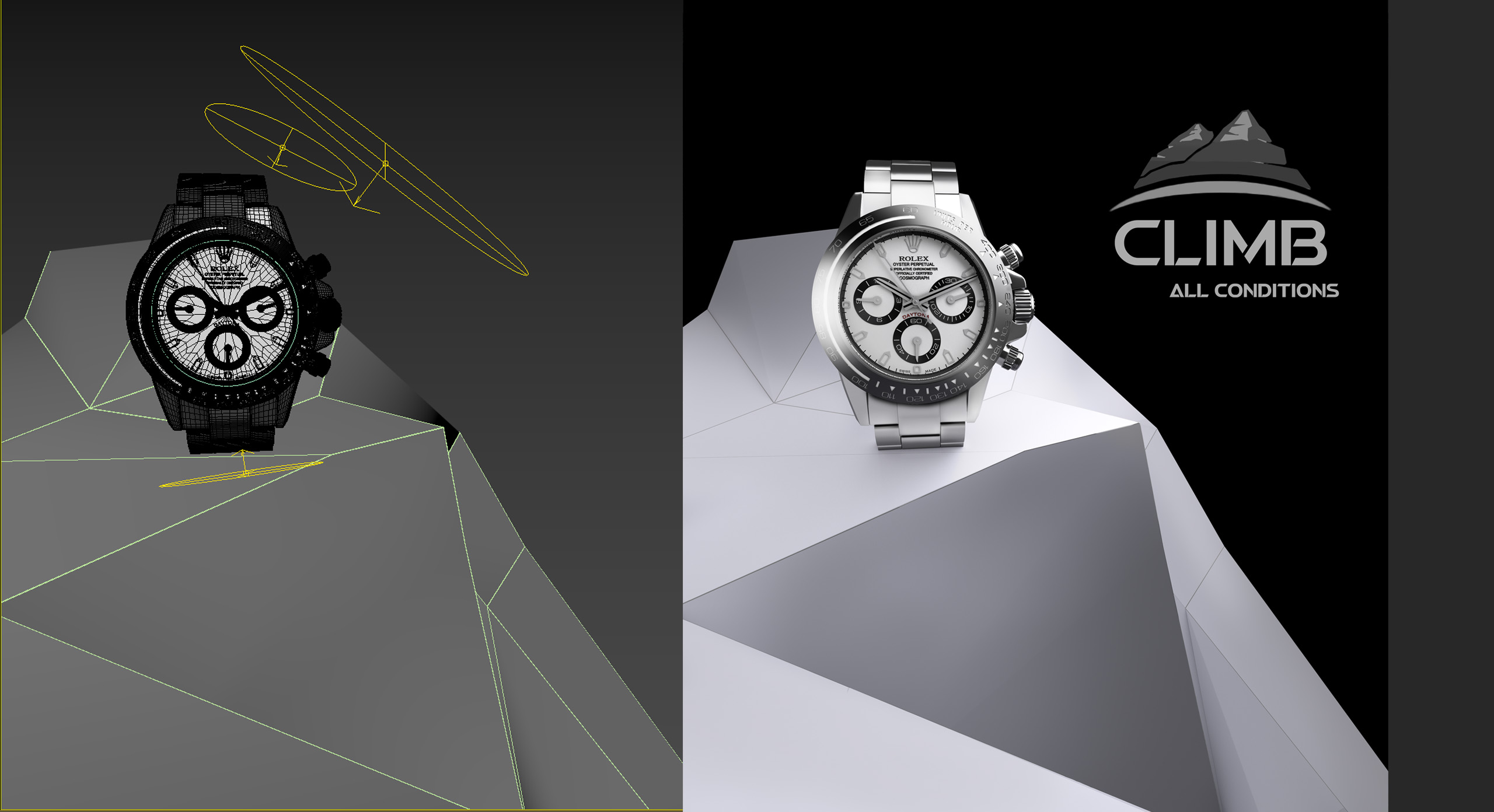 Modellazione 3D orologio Advertising 3D