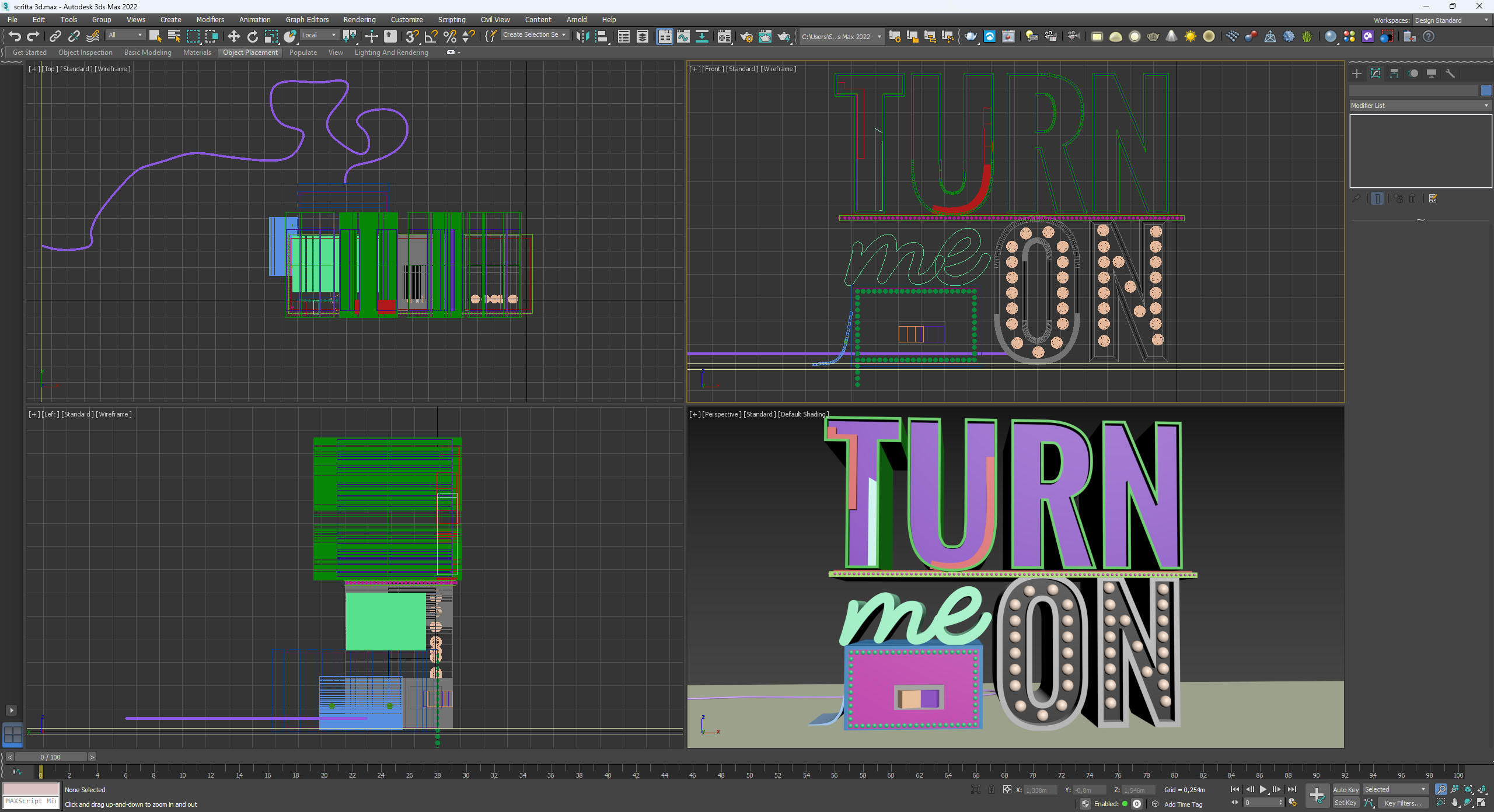 Scritte e lettering 3D con 3DS